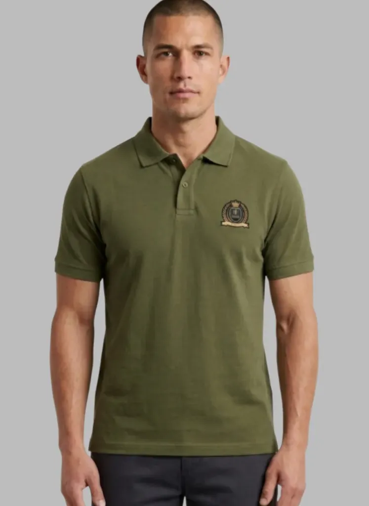 OLIVE GREEN POLO T-SHIRT